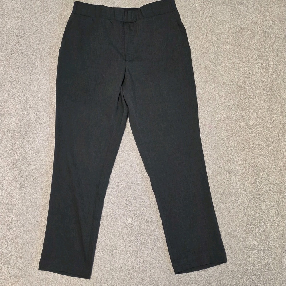 Bluffworks Presidio Pants Mens M 31x27 Tailored Fit Pull On Charcoal Gray Office
